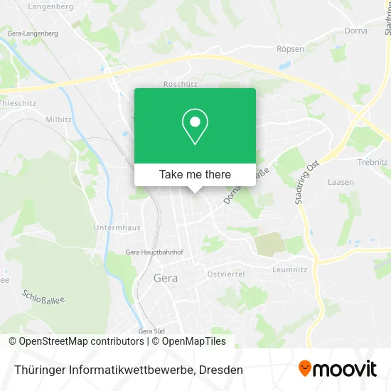Карта Thüringer Informatikwettbewerbe