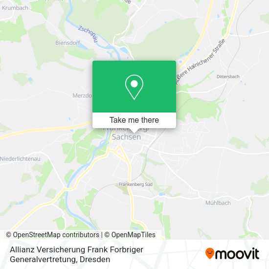 Карта Allianz Versicherung Frank Forbriger Generalvertretung