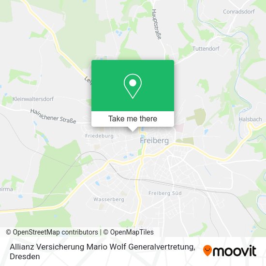 Карта Allianz Versicherung Mario Wolf Generalvertretung