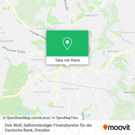 Карта Dirk Wolf, Selbstständiger Finanzberater für die Deutsche Bank