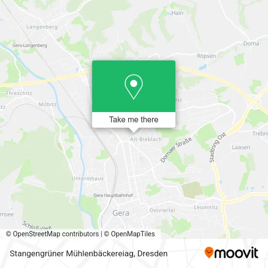 Карта Stangengrüner Mühlenbäckereiag