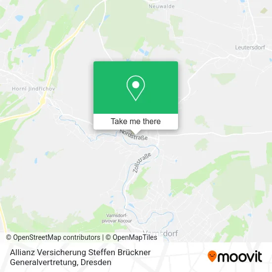 Карта Allianz Versicherung Steffen Brückner Generalvertretung