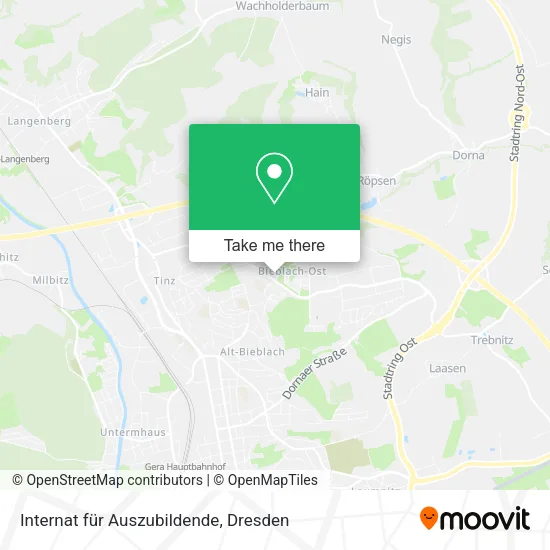 Карта Internat für Auszubildende