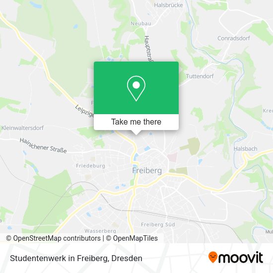 Карта Studentenwerk in Freiberg