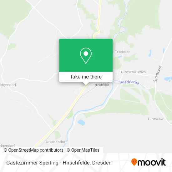 Карта Gästezimmer Sperling - Hirschfelde