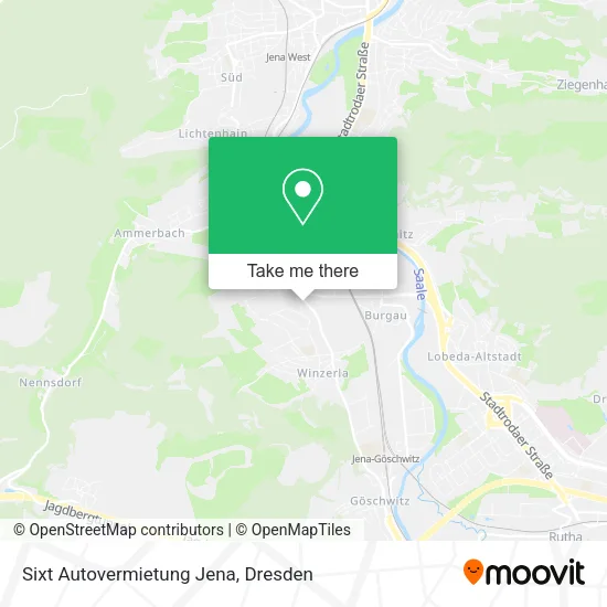 Карта Sixt Autovermietung Jena
