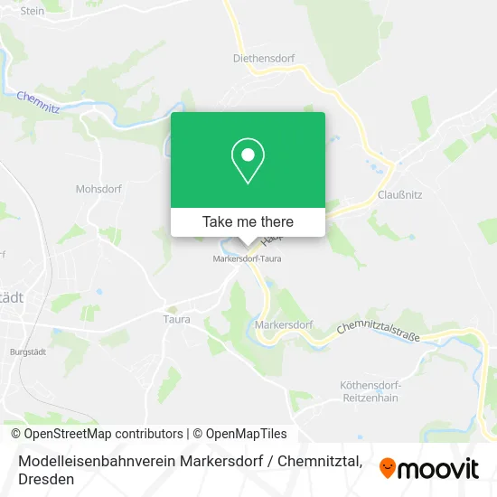 Карта Modelleisenbahnverein Markersdorf / Chemnitztal