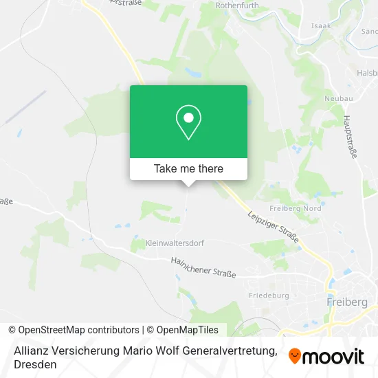 Карта Allianz Versicherung Mario Wolf Generalvertretung