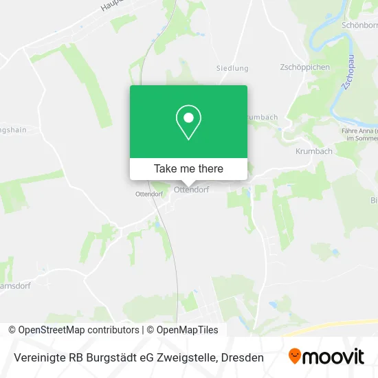 Карта Vereinigte RB Burgstädt eG Zweigstelle