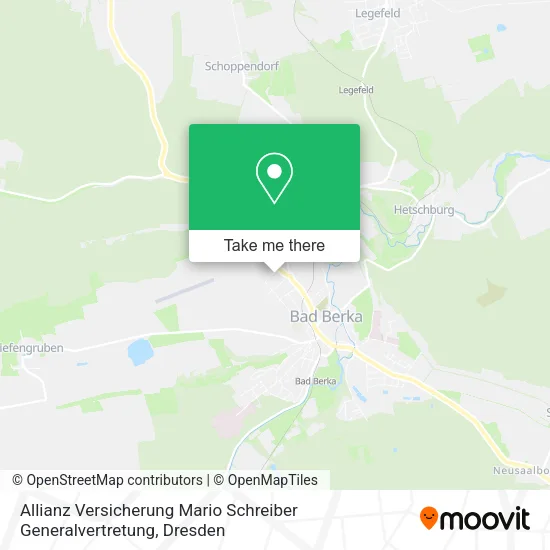 Карта Allianz Versicherung Mario Schreiber Generalvertretung