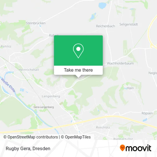 Rugby Gera map