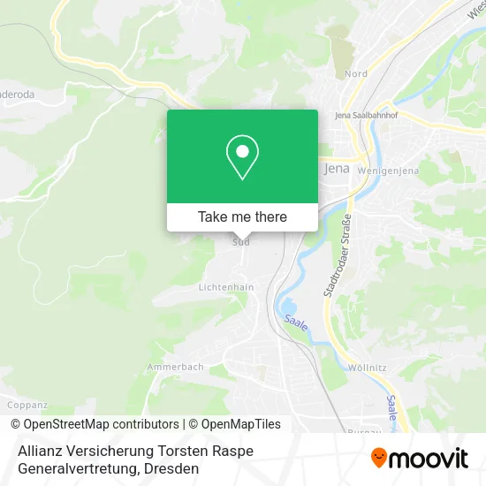 Карта Allianz Versicherung Torsten Raspe Generalvertretung