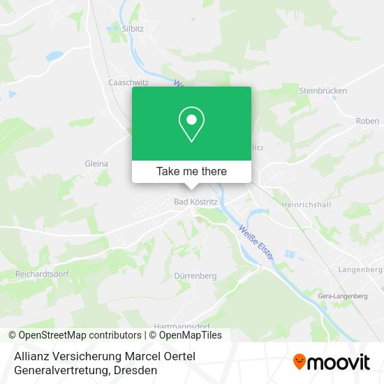 Карта Allianz Versicherung Marcel Oertel Generalvertretung