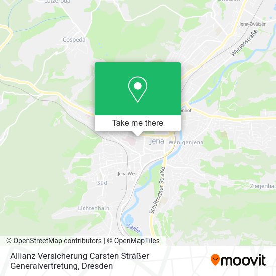 Карта Allianz Versicherung Carsten Sträßer Generalvertretung