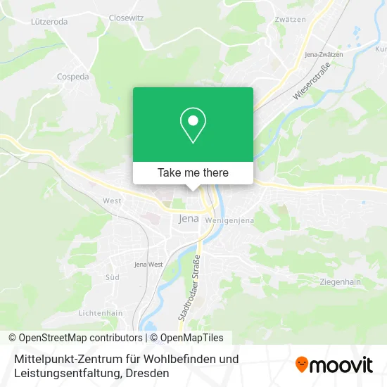 Карта Mittelpunkt-Zentrum für Wohlbefinden und Leistungsentfaltung