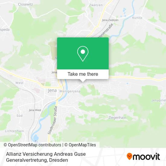 Карта Allianz Versicherung Andreas Guse Generalvertretung