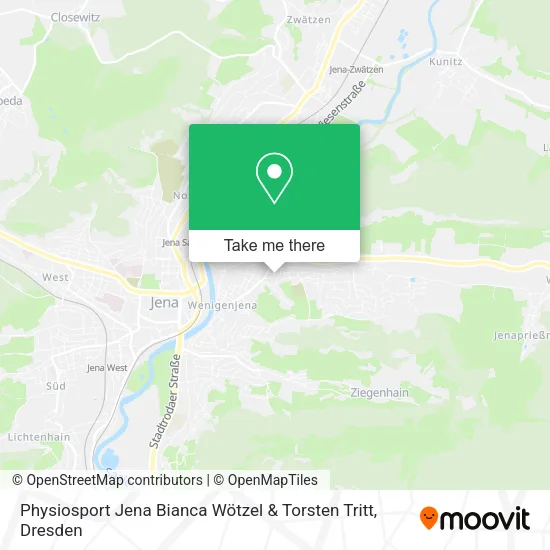 Карта Physiosport Jena Bianca Wötzel & Torsten Tritt