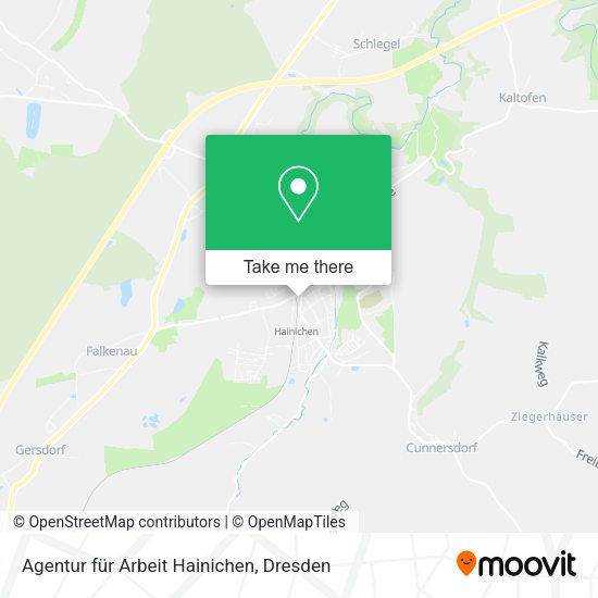 Карта Agentur für Arbeit Hainichen