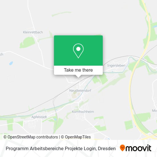 Programm Arbeitsbereiche Projekte Login map