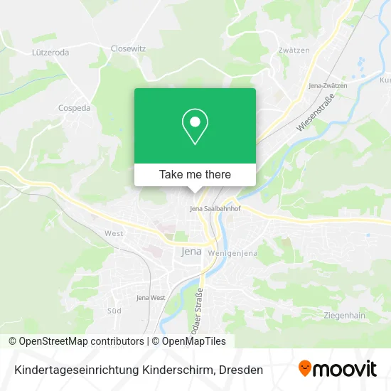 Карта Kindertageseinrichtung Kinderschirm