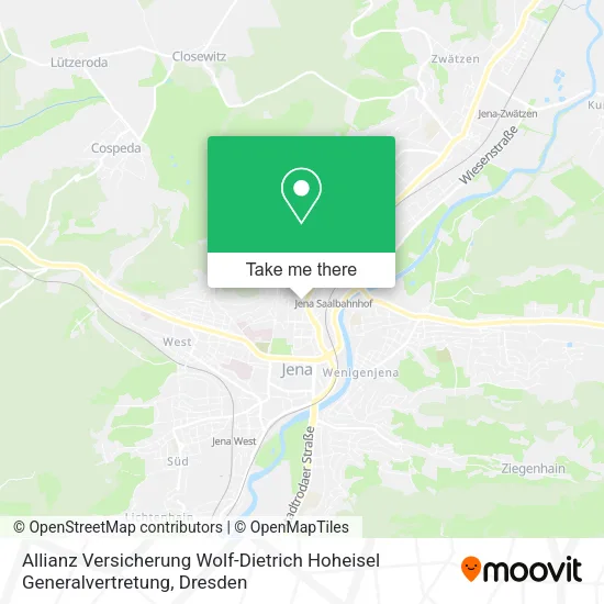 Карта Allianz Versicherung Wolf-Dietrich Hoheisel Generalvertretung