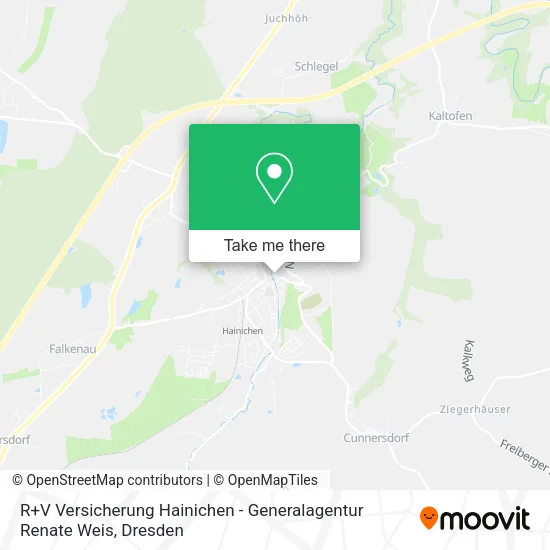 Карта R+V Versicherung Hainichen - Generalagentur Renate Weis