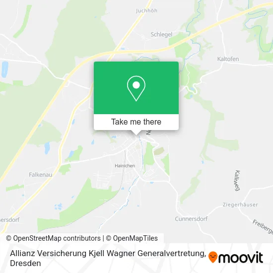 Карта Allianz Versicherung Kjell Wagner Generalvertretung
