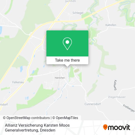 Карта Allianz Versicherung Karsten Moos Generalvertretung