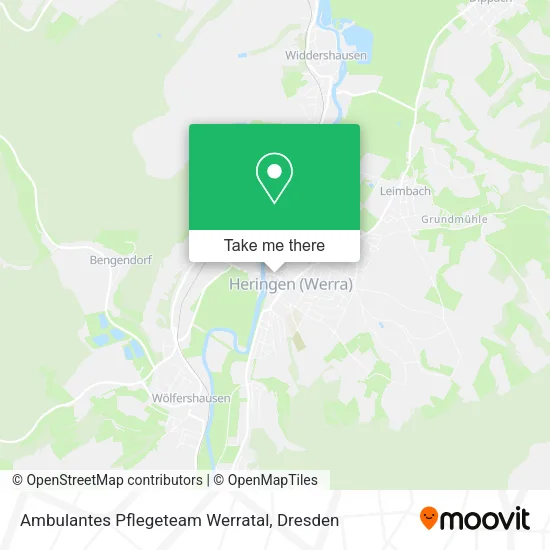 Карта Ambulantes Pflegeteam Werratal