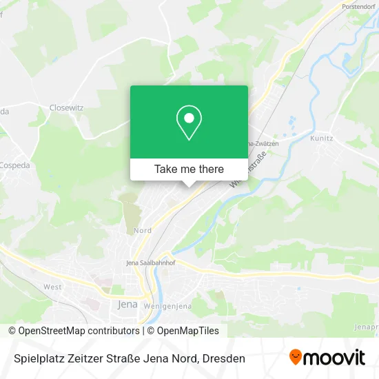 Карта Spielplatz Zeitzer Straße Jena Nord