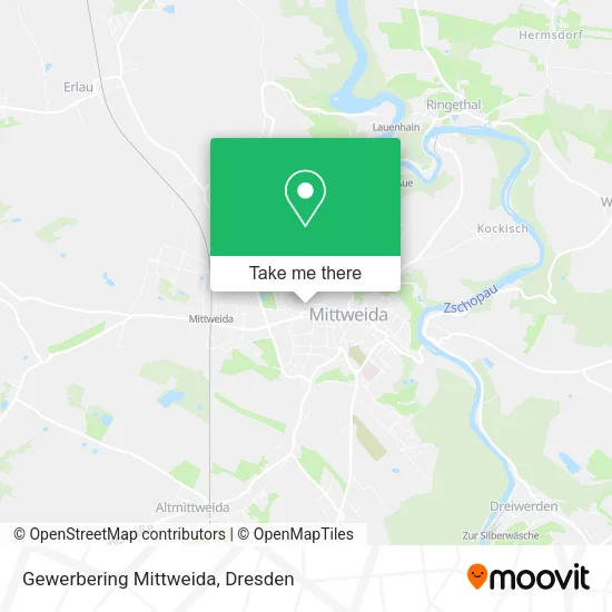 Карта Gewerbering Mittweida