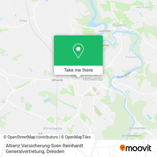 Карта Allianz Versicherung Sven Reinhardt Generalvertretung