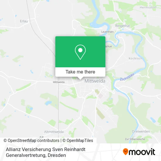 Карта Allianz Versicherung Sven Reinhardt Generalvertretung
