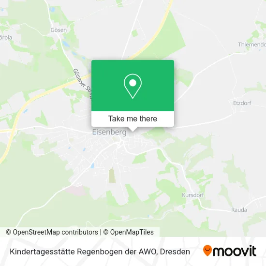 Карта Kindertagesstätte Regenbogen der AWO
