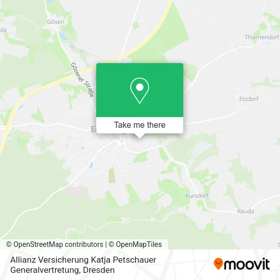 Карта Allianz Versicherung Katja Petschauer Generalvertretung