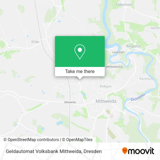Карта Geldautomat Volksbank Mittweida
