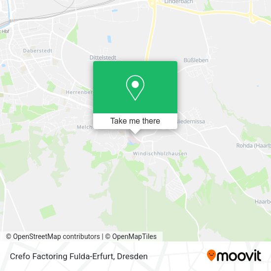 Карта Crefo Factoring Fulda-Erfurt