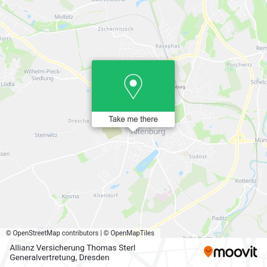 Карта Allianz Versicherung Thomas Sterl Generalvertretung