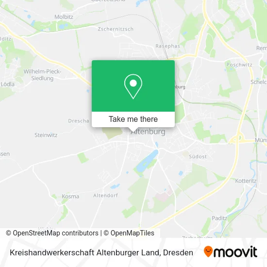 Карта Kreishandwerkerschaft Altenburger Land