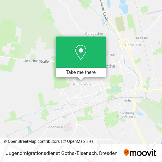 Карта Jugendmigrationsdienst Gotha / Eisenach