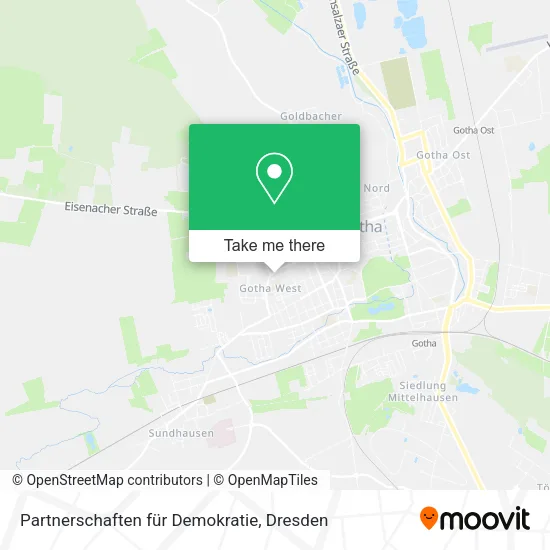 Карта Partnerschaften für Demokratie