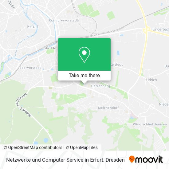 Карта Netzwerke und Computer Service in Erfurt