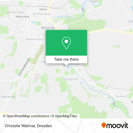 Карта Ortsteile Weimar