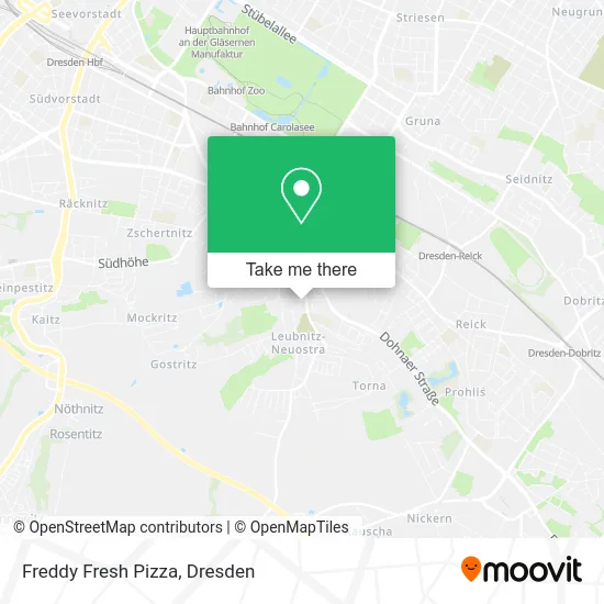 Карта Freddy Fresh Pizza