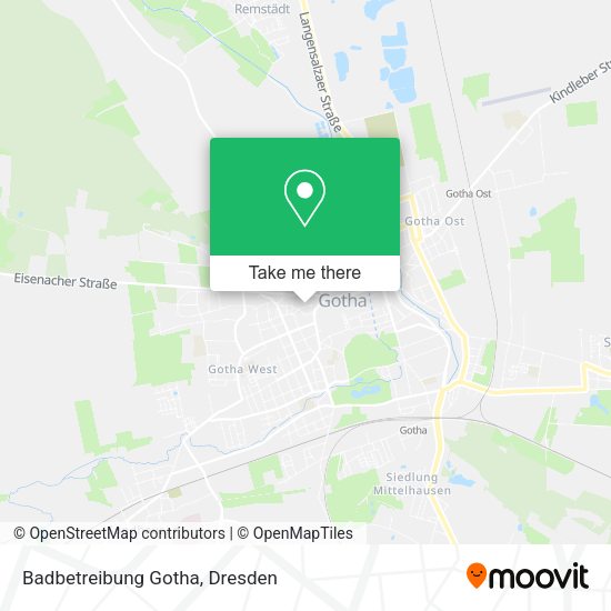 Карта Badbetreibung Gotha