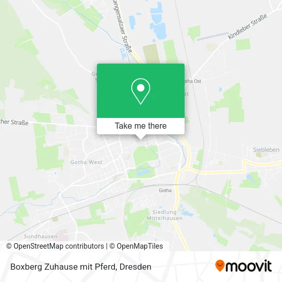 Карта Boxberg Zuhause mit Pferd