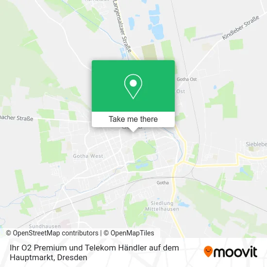 Карта Ihr O2 Premium und Telekom Händler auf dem Hauptmarkt