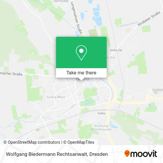 Карта Wolfgang Biedermann Rechtsanwalt