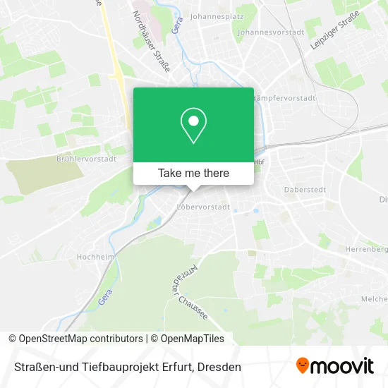 Карта Straßen-und Tiefbauprojekt Erfurt