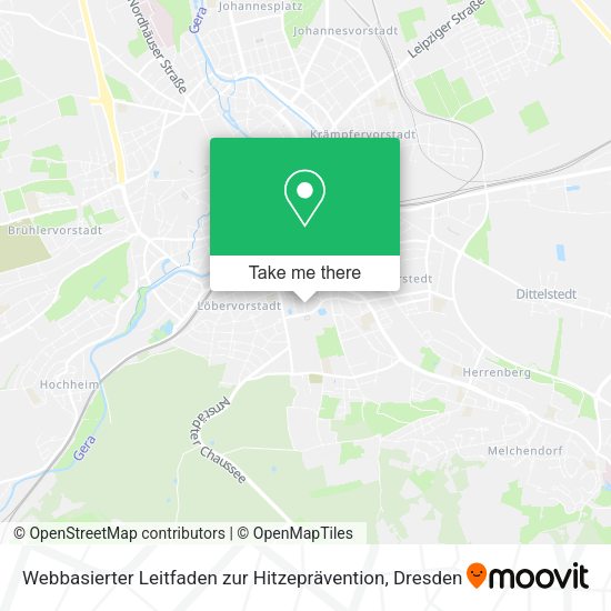 Карта Webbasierter Leitfaden zur Hitzeprävention